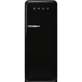 Smeg FAB28RBL5UK black, 60cm 50s Style Right Hand Hinge Fridge with Icebox Black