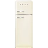 Smeg FAB30RCR5UK Cream, 60cm 50s Style Right Hand Hinge Freezer over Fridge