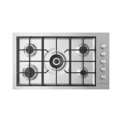 Fisher And Paykel CG905DWNGFCX3 Stainless Steel, 81382 900mm Wide Gas on Steel (Flush Fit Burner Tra