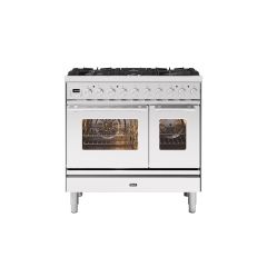 ILVE PD096WE3/SS Stainles Steel, Roma 90Cm Twin Ovens With 6 Burner Gas Hob