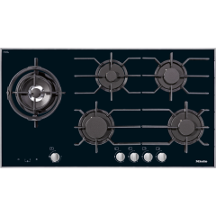 Miele KM3054-1 Black Glass, 942mmwide,5zonegashobwithwokburner-ceramicbase