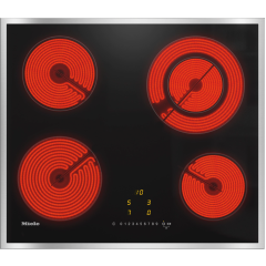 Miele KM6520FR ss Frame, 574mmwide,4zoneceramichobinlcudingonevariozone,EasySelect,Timer,Stop+Go