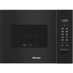 Miele M2224SC Obsidian Black, 50cmwide,37cmhigh-80-900WMicrowave,800WGrill,EasySensor,17litrecapacit