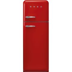 Smeg FAB30RRD5UK Red, 60cm 50s Style Right Hand Hinge Freezer over Fridge