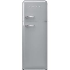 Smeg FAB30RSV5 Silver, 60cm 50s Style Right Hand Hinge Freezer over Fridge