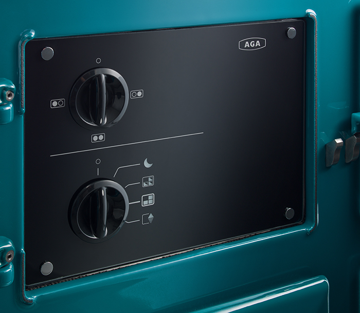Close-up of AGA R7 control panel.